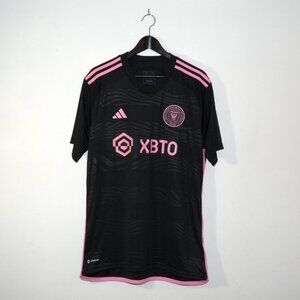 Adidas Inter Miami CF MLS Away Jersey Black Pink HI1888 Mens XL EUC